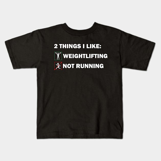 Funny Gym 2 Things I Like Kids T-Shirt by hibahouari1@outlook.com